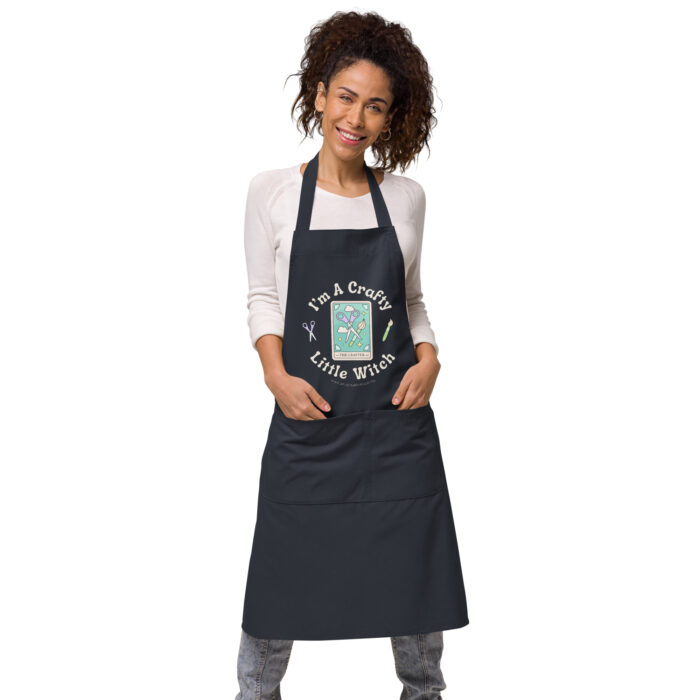 "I'm a Crafty Little Witch" Craft Apron - Image 2